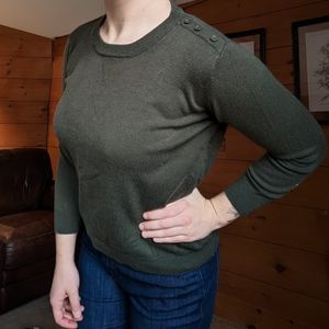 Modcloth large olive green mid weight casual sweater